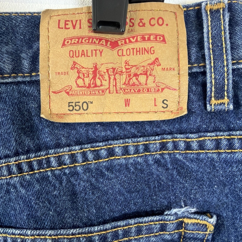 Levi's 550 Relaxed Fit Tapered Leg Jeans Womens 18 Short 100%‎ Cotton Mexico - Picture 6 of 10